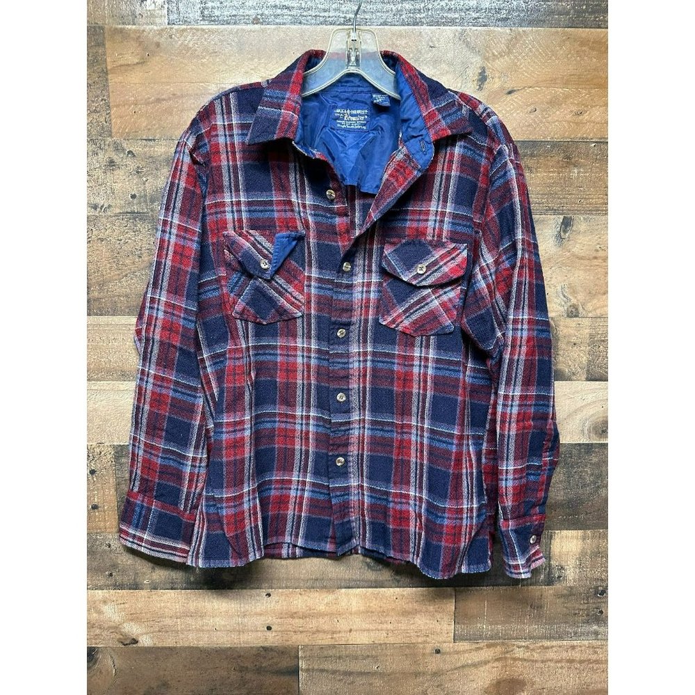 VTG Woolo the West by Brewster‎ Men's Wool Long Sleeve Button Up Size Medium